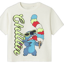 Name It Stitch Παιδικό T-Shirt Κοντομάνικο Μπεζ 13240640