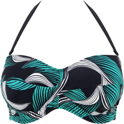 Freya Bikini Top Strapless Μαύρο Πράσινο FS504409BLK