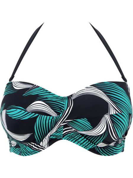 Freya Bikini Top Strapless Μαύρο Πράσινο FS504409BLK