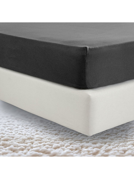 La Luna Σεντόνι King Size Βαμβακερό με Λάστιχο 180x200+40 Night Black