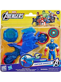 Hasbro Marvel Avengers Epic World Of Action Captain America Shield-Shot Cycle Φιγούρα Δράσης για 4+ Ετών 10cm