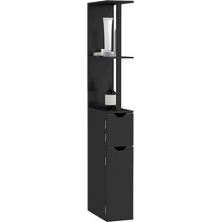 Kleankin Στήλη Μπάνιου Δαπέδου MDF 15.2x29.8x118cm 834-456V80BK