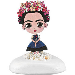 Μπομπονιέρα Βάπτισης Διακοσμητικό Frida Kahlo από Πέτρα & Ξύλο Μ4451