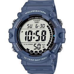 Casio Ψηφιακό Ανδρικό Ρολόι Χρονογράφος με Μπλε Καουτσούκ Λουράκι AE-1500WH-2AVDF