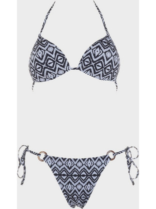 Gsecret Bikini Set Τριγωνάκι με Ενίσχυση Γκρι C6107-32511