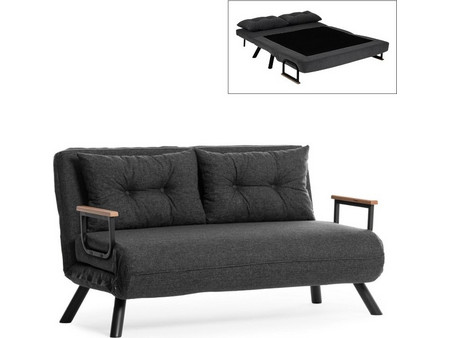 Megapap Sando Διθέσιος Καναπές Κρεβάτι Ανθρακί 133x78x78cm GP052-0163,1