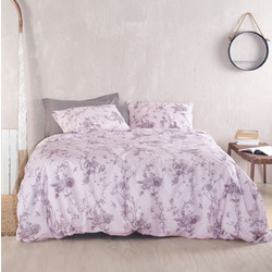 Rythmos Σετ Σεντόνια Υπέρδιπλα με Λάστιχο 165x205+25 Aurora Purple