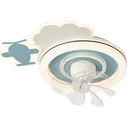 Eurolamp 300-25056 Ανεμιστήρας Οροφής 50cm 15W με Φως & Τηλεχειριστήριο Μπλε