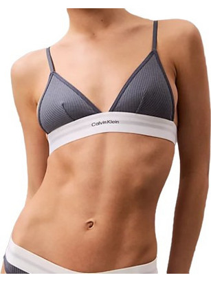 Calvin Klein Σουτιέν Τριγωνάκι χωρίς Μπανέλα Ανθρακί LV00QF8248-FCG