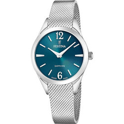 Festina Γυναικείο Ρολόι με Ασημί Μεταλλικό Μπρασελέ F20076/4