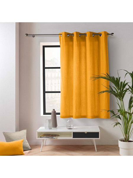 Douceur d'interieur Κουρτίνα Παραθύρου με Τρουκς 135x180 Twily 1612138 Yellow