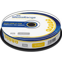 MediaRange MR451 Εγγράψιμα DVD+RW 4x 4.7GB Cake Box 10τμχ