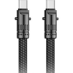 XO NB-Q288B Braided Flat USB-C to USB-C 60W 1.2m Black 6920680862511