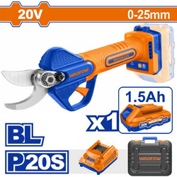 Wadfow WJFPB25 Ψαλίδι Κλαδέματος Μπαταρίας 20V 1x1.5Ah με Κοπή 25mm