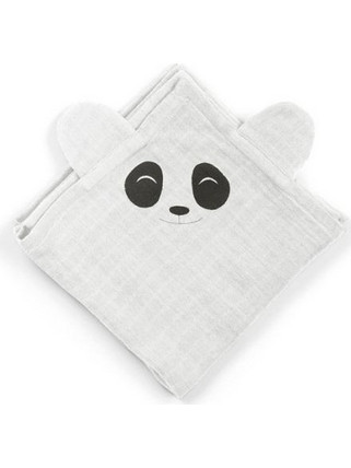 Nuuroo Bjork Panda Πάνα Αγκαλιάς από Μουσελίνα Λευκή 70x70cm NU185-WO