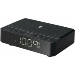Aiwa Alarm Clock Radio WITH Wireless CHARGING Black 5W