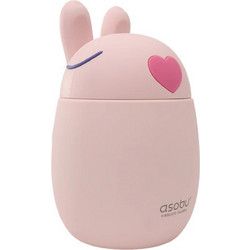 Asobu Bestie Bunny Ανοξείδωτο Παιδικό Δοχείο Φαγητού Ισοθερμικό Ροζ 600ml