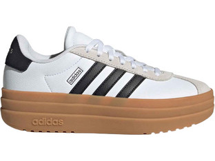 Adidas Vl Court Bold Παιδικά Sneakers Λευκά Μαύρα Καφέ JQ8065