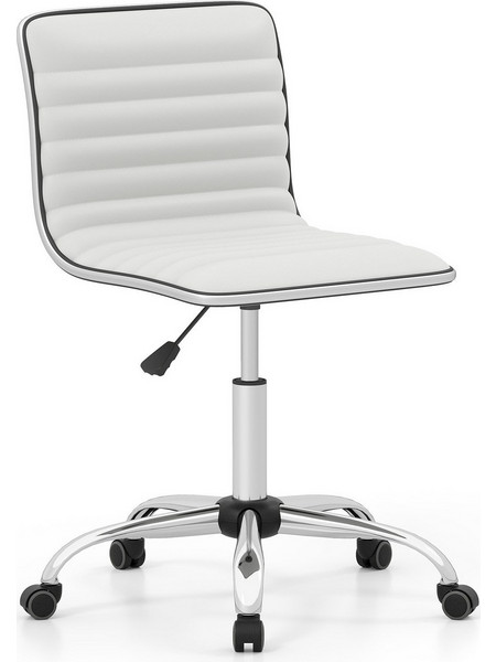 Costway Καρέκλα Γραφείου Λευκή JV12154WH