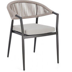 Bizzotto Millor Πολυθρόνα Κήπου Rattan Ανθρακί 0666053