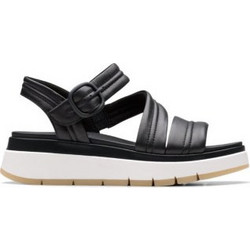 Clarks Tuscan Δερμάτινα Γυναικεία Σανδάλια Ανατομικά Μαύρα 26181473