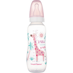 Canpol Βabies Africa Πλαστικό Μπιμπερό με Θηλή Σιλικόνης 12m+ Pink 330ml