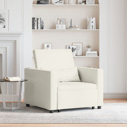 vidaXL Πολυθρόνα Κρεβάτι Βελούδινη Μπεζ 42002705