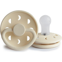 Frigg Moon Phase Πιπίλα Σιλικόνης 6-18m Cream