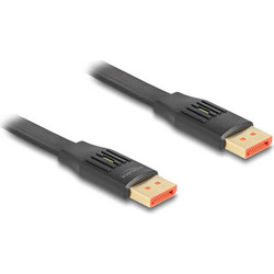 DeLOCK Καλώδιο DisplayPort 1.4 to DisplayPort Male Flat 2m Black 81006
