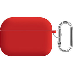 Sonique Soft Touch Θήκη Σιλικόνης με Γάντζο για Apple AirPods Pro 1 Κόκκινη