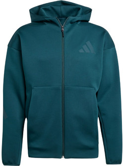 Adidas Z.N.E. Full-Zip Hooded Track Ανδρική Ζακέτα Φούτερ με Κουκούλα και Φερμουάρ Πετρόλ KB3709