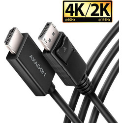 Axagon Καλώδιο DisplayPort to HDMI Male 1.8m Black RVD-HI20C2