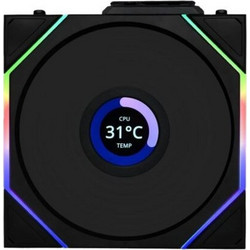 Lian Li UNI Fan TL LCD Wireless Reverse Case Fan 120mm ARGB με Σύνδεση 4-Pin PWM 9-Pin (USB 2.0) Black