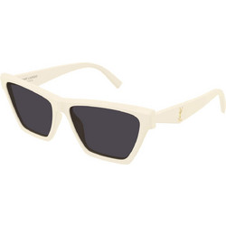 Saint Laurent SLM103 007 Γυναικεία Γυαλιά Ηλίου Πεταλούδα Κοκάλινα Λευκά με Μαύρο Φακό