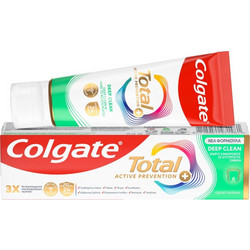 Colgate Total Active Prevention Plus Deep Clean Οδοντόκρεμα για Προστασία Ούλων & Ευαίσθητα Δόντια κατά της Πλάκας 75ml