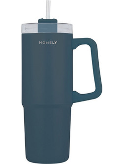 Estia Homely Straw Tumbler Indigo Blue 900ml