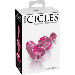 Pipedream Icicles No 75 Hand Blown Glass Πρωκτική Σφήνα 7.9cm Ροζ D-230607