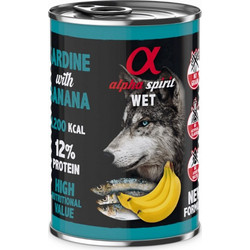 Alpha Spirit Wet Adult Grain Free with Sardine & Banana 400gr
