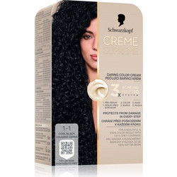 Schwarzkopf Creme Supreme 1-1 Μαύρο Μπλε Σαντρέ Μόνιμη Βαφή Μαλλιών 60ml