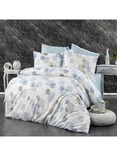 Dimcol Πάπλωμα Υπέρδιπλο 220x240 Μελίνα 707 White Light Blue