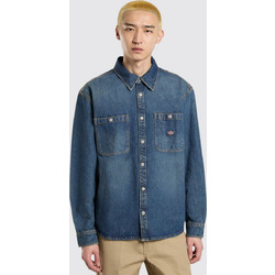Dickies Ανδρικό Πουκάμισο Τζιν Μακρυμάνικο Κανονική Γραμμή Μπλε DK0A87PXL231