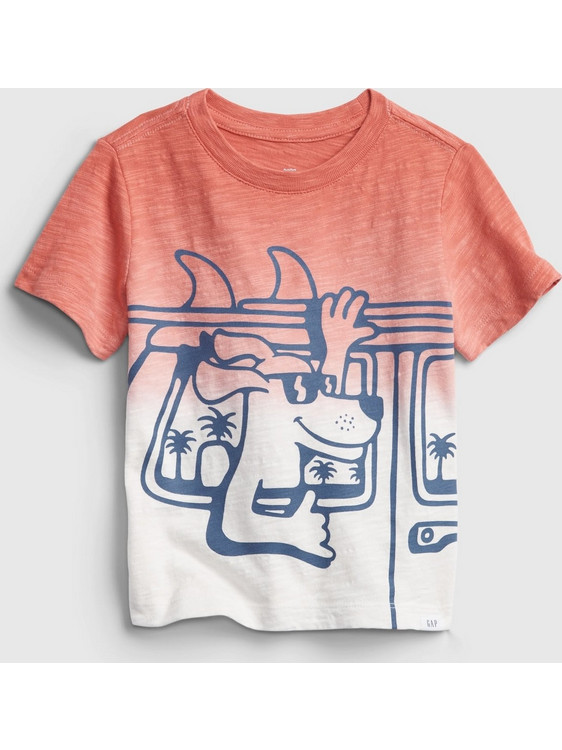 Gap Παιδικό T-Shirt Κοντομάνικο Κοραλί Λευκό 687930005