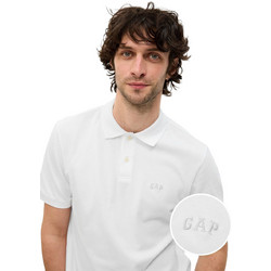 Gap Ανδρική Μπλούζα Polo Κοντομάνικη Λευκή 586306-005