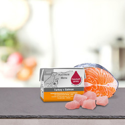 Platinum Natural Pet Food & Care Menu Adult with Turkey & Salmon 90gr