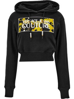 Versace Γυναικείο Φούτερ με Κουκούλα Μαύρο 75HAIE01CF00E-G89