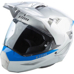 Klim X1 Alpha Gloss Concept High Rise White Elecrtic Blue Lemonade Κράνος Μηχανής On / Off 1550gr