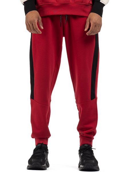 District75 Ανδρικό Παντελόνι Φόρμας Fleece με Λάστιχο Κόκκινο 225MPA-507-045