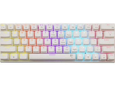 White Shark Wakizashi 2 Μηχανικό Gaming Πληκτρολόγιο 60% με Custom Blue Διακόπτες RGB White