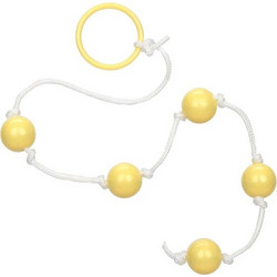 CalExotics Medium Anal Beads Πρωκτικές Μπίλιες Κίτρινες