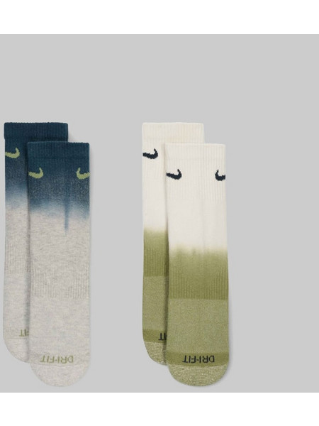Nike Everyday Plus Ανδρικές Κάλτσες Ψηλές με Σχέδια Πολύχρωμες 2Pack FJ4913-911